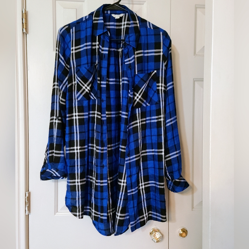 Womens long sleeve plaid flannel